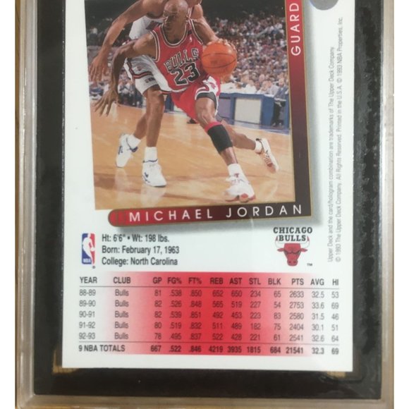 KSA MINT 1993 UPPER Deck #23 Michael JORDAN Graded MINT 9 - Picture 5 of 5